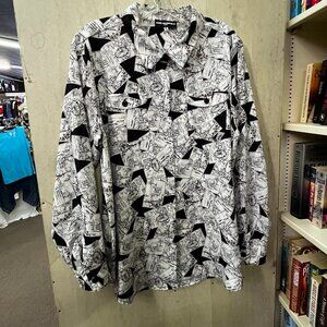 Karl Lagerfeld Black and White Blouse